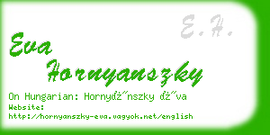 eva hornyanszky business card